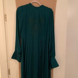 NWT Free People boho dark green dress